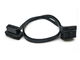 OBD2 OBDII 16-Pin J1962 Right Angle Male to Female Extension Flat Cable