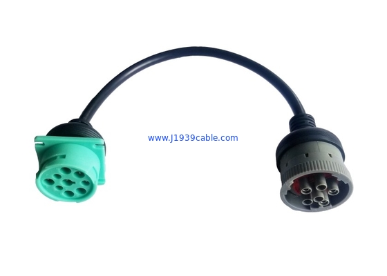 النوع الأخضر 2 J1939 Deutsch 9-Pin ذكر إلى 6-Pin J1708 Female Cable
