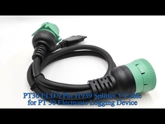 PT30 ELD 9 Pin J1939 Splitter Y كابل PT 30 جهاز التخطيط الإلكتروني للشاحنات الثقيلة في الشمال