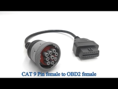 الكابل الرمادي CAT 9 Pin إلى OBD 2 OBD2 16 Pin لـ Caterpillar