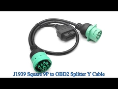 J1939 9 دبوس إلى OBD 2 OBD2 16 دبوس تقسيم Y كابل 9Pin تقسيم السلك السلكي للشاحنة GPS