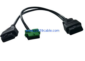 OBD2 OBDII Male to Peugeot and Citroen OBD2 Female and OBD2 Female Y Cable