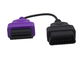 OBD2 OBDII 16 Pin J1962 Purple Male to Female Extension Round Cable