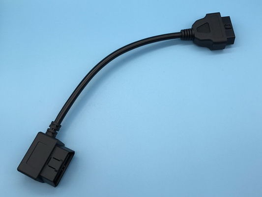 OBD2 OBDII 16-Pin J1962 الزاوية اليمنى ذكر إلى أنثى تمديد كابل دائري