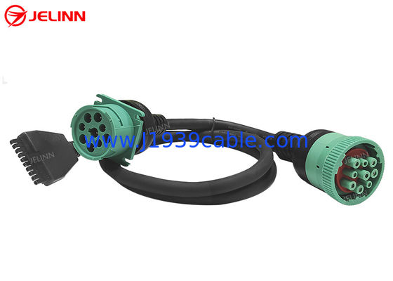 PT30 ELD 9 Pin J1939 Splitter Y كابل PT 30 جهاز تسجيل إلكتروني شاحنات ثقيلة في أمريكا الشمالية