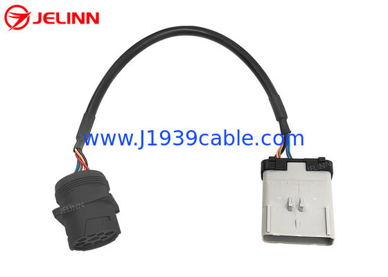 14 دبوس RP1226 ذكر إلى أسود النوع 1 SAE Deutsch 9 Pin J1939 أنثى شاحنة ELD كابل