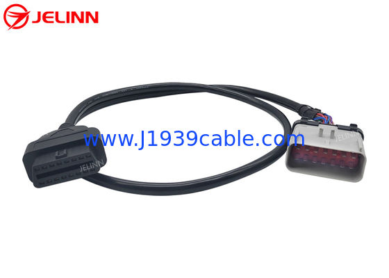 14 دبوس RP1226 الذكور إلى كابل OBD2 J1962 الإناث لعام 2019 والشاحنات الثقيلة الأحدث في أمريكا الشمالية