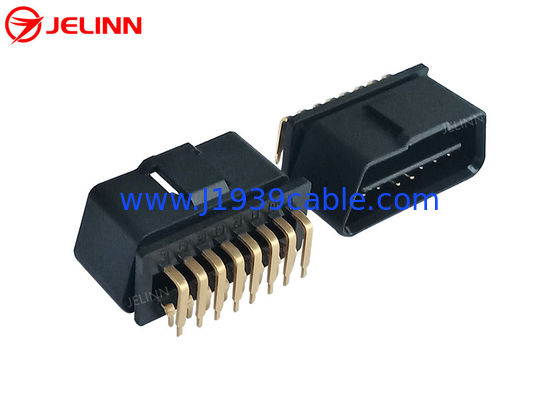 16 دبوس J1962 OBD2 OBDII موصل قابس ذكر بزاوية قائمة دبابيس 90 درجة