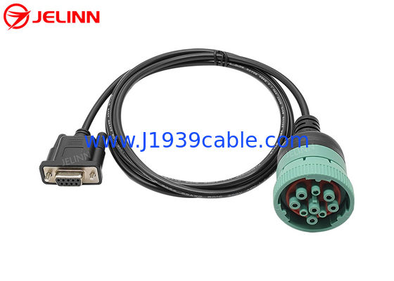 ألمانية النوع 2 جولة J1939 9 دبوس إلى RS232 D-sub DB9 كابل