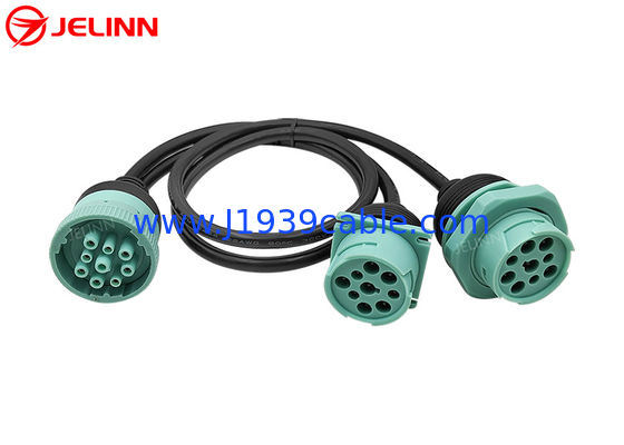 Deutsch 9 Pins J1939 Connector Male Female Split Y Cable كابل متفرق بين الذكور والإناث